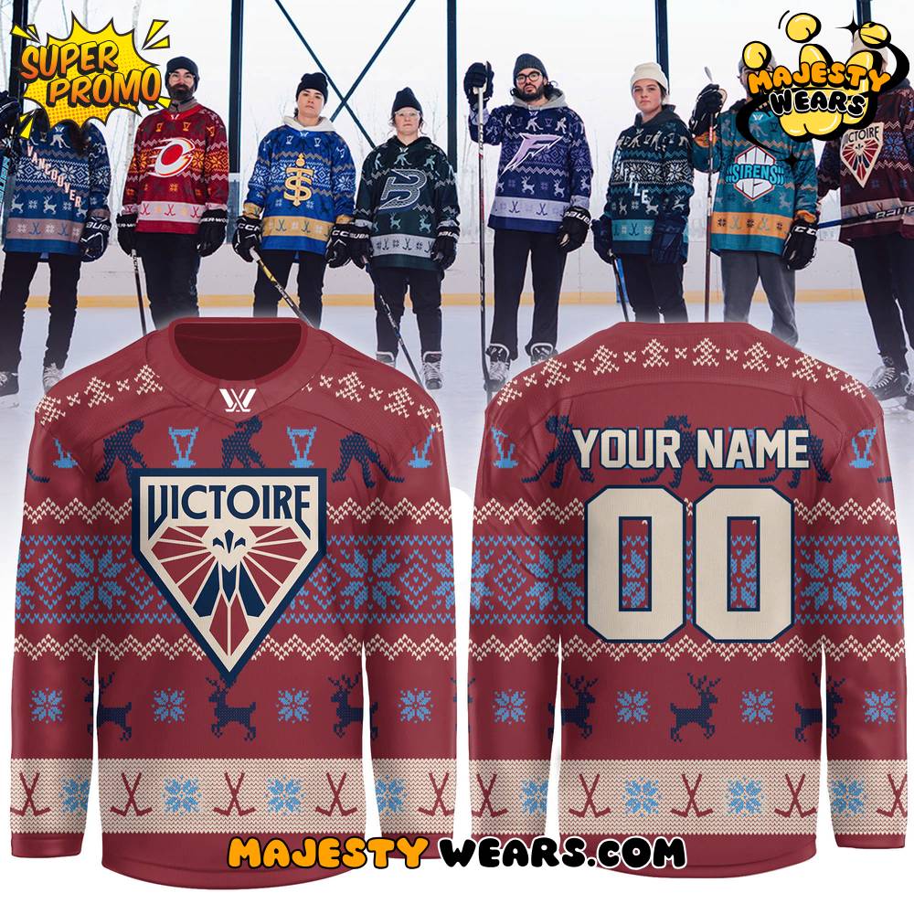 Montreal Victoire Holiday Ugly Christmas Sweater Custom Hockey Jersey Montreal Victoire Holiday Ugly Christmas Sweater Custom Hockey Jersey