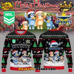 NQ Cowboys x Bluey and Bingo Merry Christmas Ugly Sweater