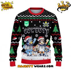 NQ Cowboys x Bluey and Bingo Merry Christmas Ugly Sweater