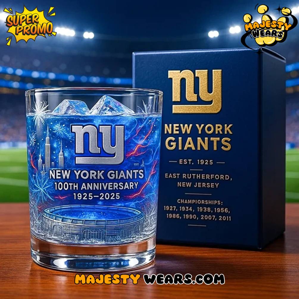 New York Giants 100th Anniversary Whiskey Glass Limited Edition New York Giants 100th Anniversary Whiskey Glass Limited Edition