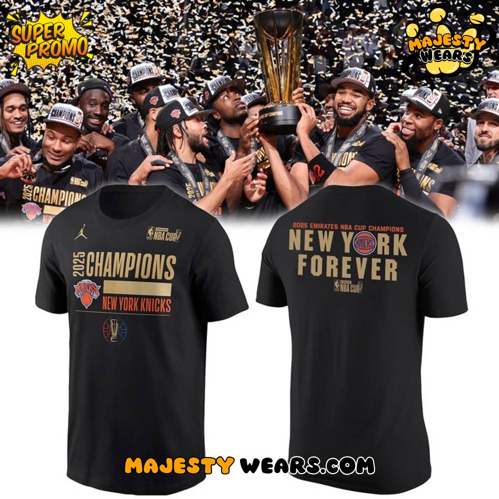 New York Knicks 2025 NBA Cup Champions T-Shirt New York Knicks 2025 NBA Cup Champions T-Shirt