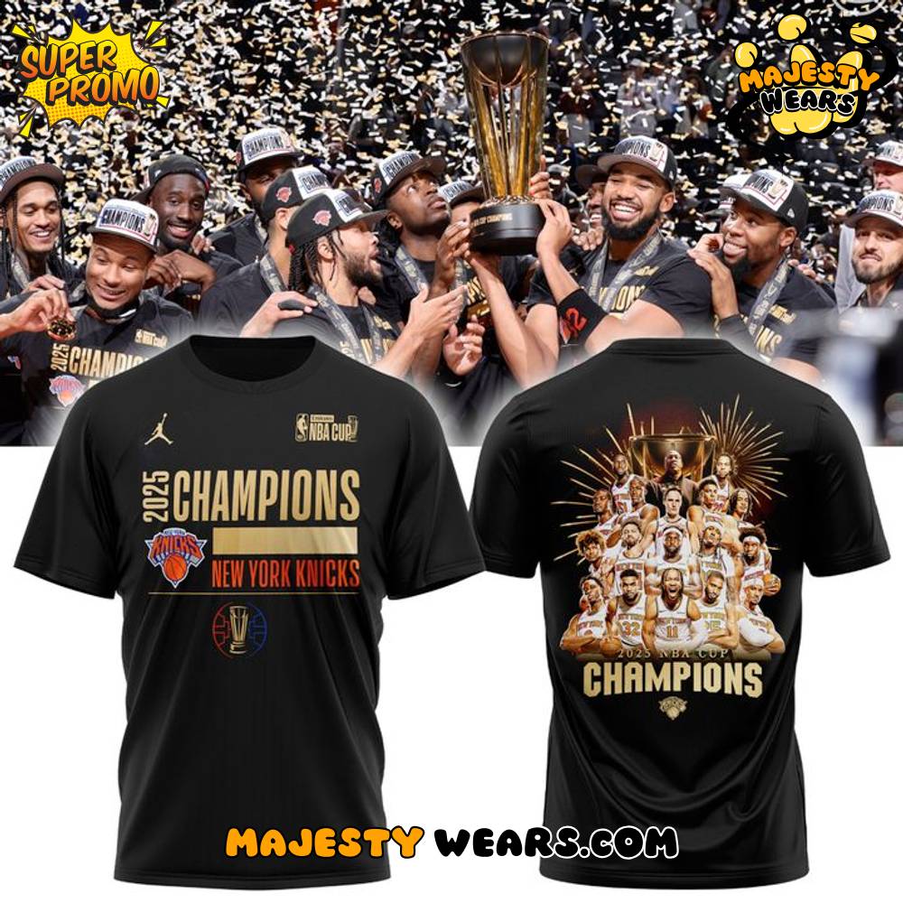 New York Knicks Emirates NBA Cup 2025 Champions T-Shirt New York Knicks Emirates NBA Cup 2025 Champions T-Shirt