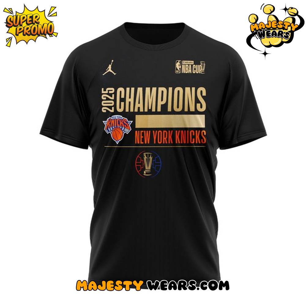 New York Knicks Emirates NBA Cup 2025 Champions T-Shirt New York Knicks Emirates NBA Cup 2025 Champions T-Shirt