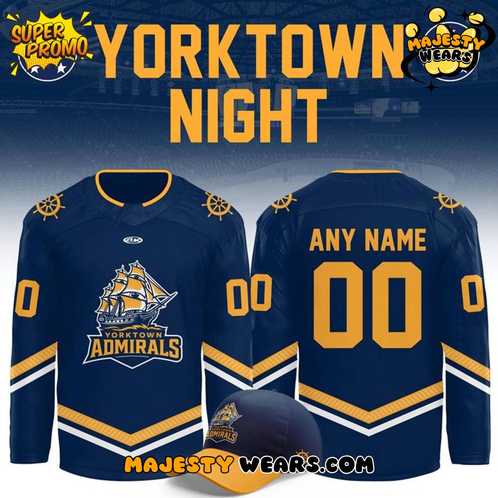 Norfolk Admirals Yorktown Night 2025 Custom Hockey Jersey Norfolk Admirals Yorktown Night 2025 Custom Hockey Jersey