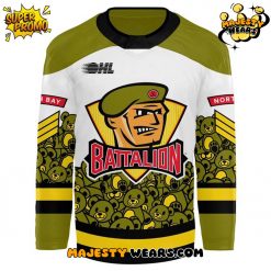 North Bay Battalion “Teddy Bear Toos” 2025 Custom Hockey Jersey