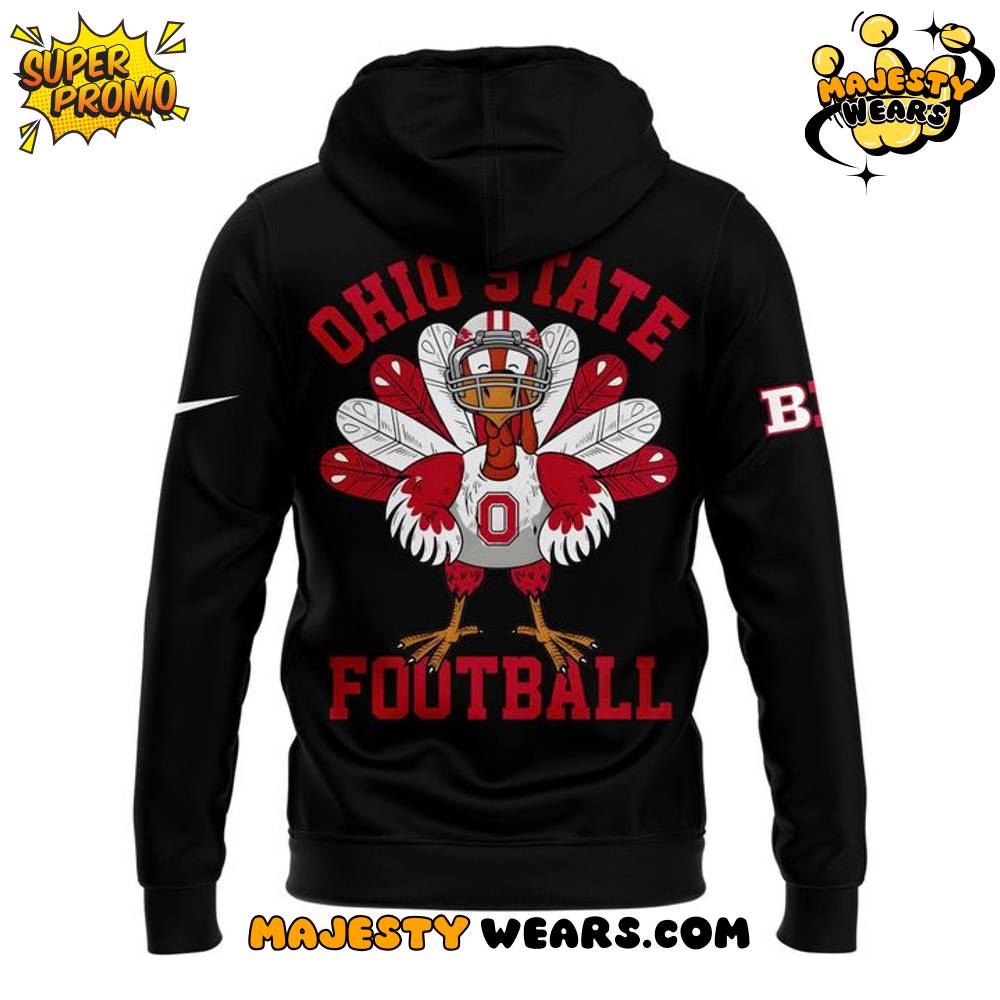 Ohio State Buckeyes 2025 Happy Thanksgiving Turkey and Touchdowns Special Hoodie Ohio State Buckeyes 2025 Happy Thanksgiving Turkey and Touchdowns Special Hoodie