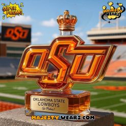 Oklahoma State Cowboys Go Pokes Whiskey Bottle