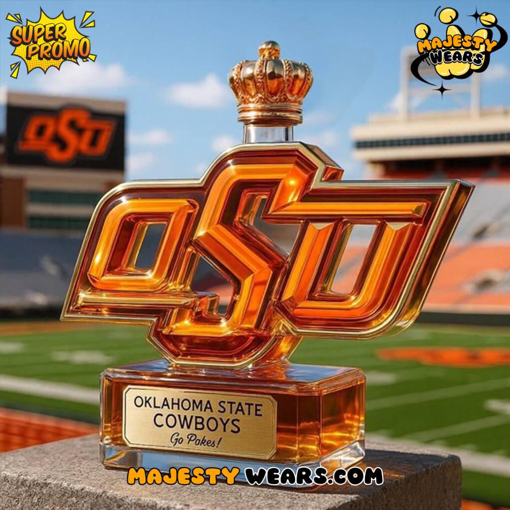 Oklahoma State Cowboys Go Pokes Whiskey Bottle Oklahoma State Cowboys Go Pokes Whiskey Bottle