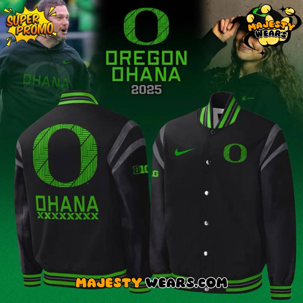 Oregon Ducks Ohana 2025 Limited Edition Baseball Jacket Oregon Ducks Ohana 2025 Limited Edition Baseball Jacket