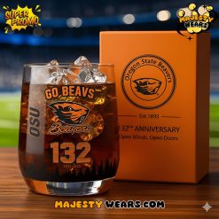 Oregon State University Beavers 132nd Anniversary Whiskey Glass