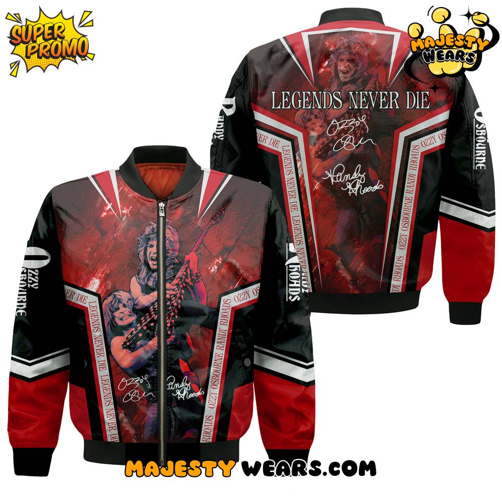 Ozzy Osbourne Randy Rhoads Legends Never Die Bomber Jacket Ozzy Osbourne Randy Rhoads Legends Never Die Bomber Jacket