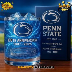 Penn State Nittany Lions 138th Anniversary Whiskey Glass