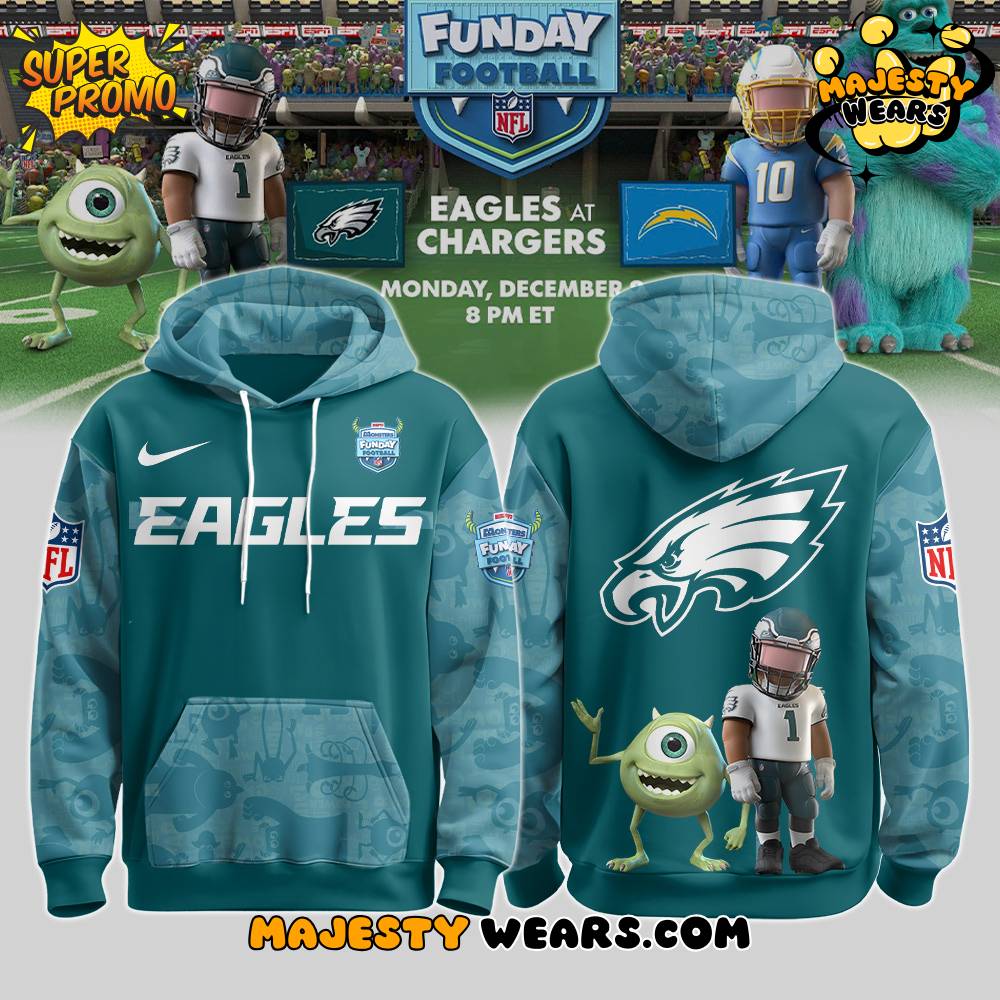 Philadelphia Eagles x Mike Wazowski Special Hoodie Philadelphia Eagles x Mike Wazowski Special Hoodie