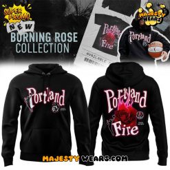 Portland Fire Burning Rose Hoodie