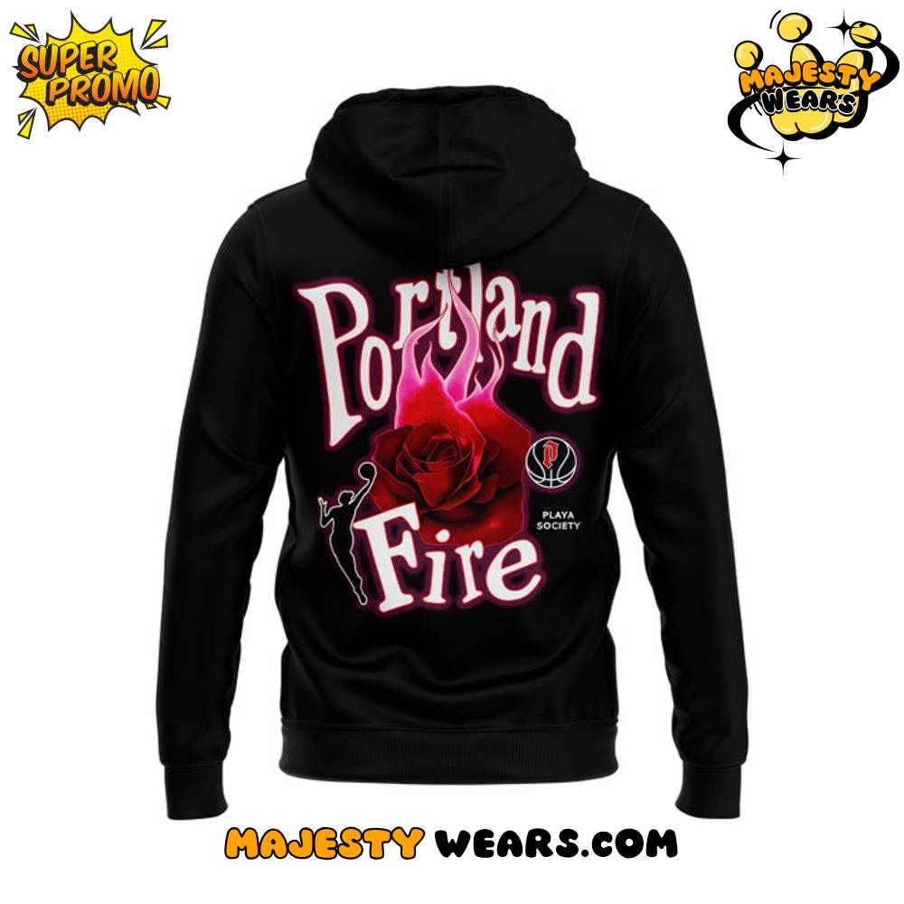 Portland Fire Burning Rose Hoodie Portland Fire Burning Rose Hoodie