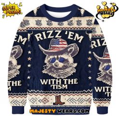 Raccoon Rizz Em With The ‘Tism Ugly Christmas Sweater