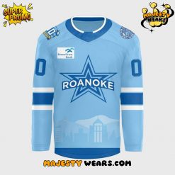 Roanoke Rail Yard Dawgs 2025 Light Blue Custom Hockey Jersey