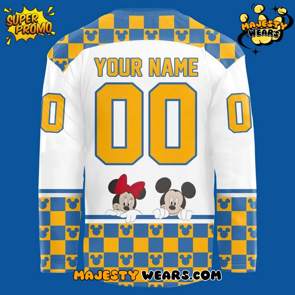 Roanoke Rail Yard Dawgs Mickey Mouse & Friends New Custom Hockey Jersey Roanoke Rail Yard Dawgs Mickey Mouse & Friends New Custom Hockey Jersey