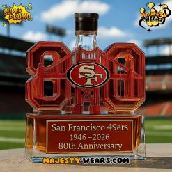 San Francisco 49ers 80th Anniversary Limited Edition Whiskey Bottle