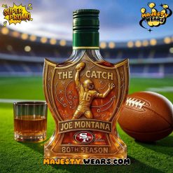 San Francisco 49ers Joe Montana the Catch Legendary Football Moment 80th Anniversary Whiskey Bottle 2 D11bH.jpg