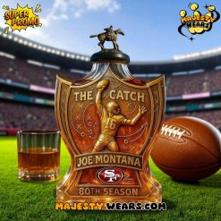 San Francisco 49ers Joe Montana the Catch Legendary Football Moment 80th Anniversary Whiskey Bottle 3 qp9GG.jpg