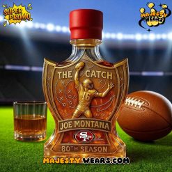San Francisco 49ers Joe Montana the Catch Legendary Football Moment 80th Anniversary Whiskey Bottle 4 q0Jsc.jpg