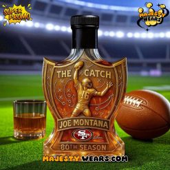 San Francisco 49ers Joe Montana the Catch Legendary Football Moment 80th Anniversary Whiskey Bottle 5 XGEfy.jpg