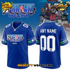 Seahawks x One Piece Custom Football Jersey