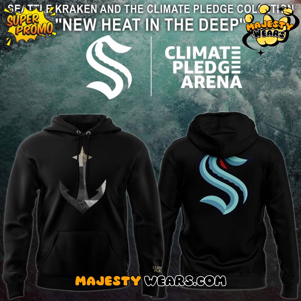Seattle Kraken and The Climate Pledge Black Hoodie Seattle Kraken and The Climate Pledge Black Hoodie
