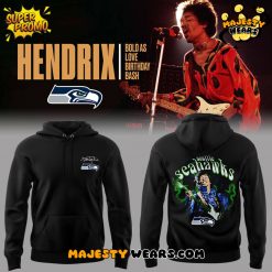 Seattle Seahawks x Jimi Hendrix Special Black Hoodie
