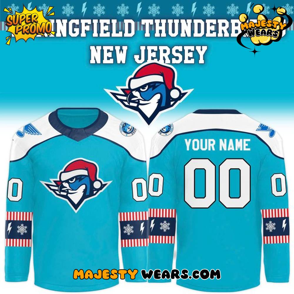 Springfield Thunderbirds Merry Christmas 2025 Custom Hockey Jersey Springfield Thunderbirds Merry Christmas 2025 Custom Hockey Jersey