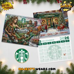 Starbucks 2026 Wall Hanging Calendar