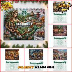 Starbucks 2026 Wall Hanging Calendar