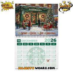 Starbucks 2026 Wall Hanging Calendar