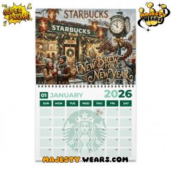 Starbucks 2026 Wall Hanging Calendar