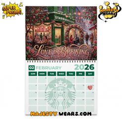 Starbucks 2026 Wall Hanging Calendar
