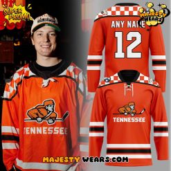 Tennessee Volunteers Ice Hockey Chuck-A-Puck Uniform Custom Hockey Jersey – Orange