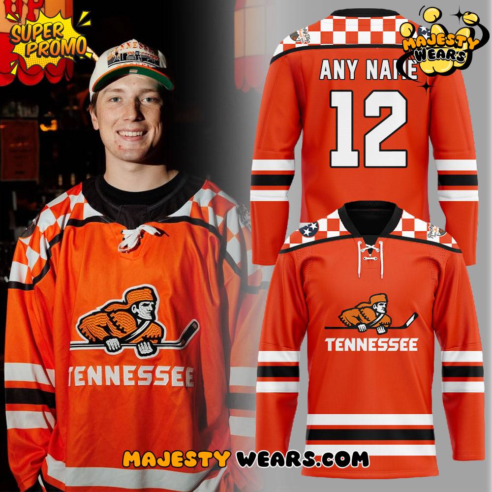 Tennessee Volunteers Ice Hockey Chuck-A-Puck Uniform Custom Hockey Jersey – Orange Tennessee Volunteers Ice Hockey Chuck-A-Puck Uniform Custom Hockey Jersey – Orange