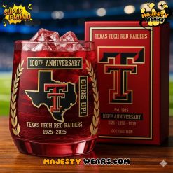 Texas Tech Red Raiders 100th Anniversary Whiskey Glass