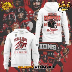 Texas Tech Red Raiders 2025 Big 12 Football Champions White Hoodie