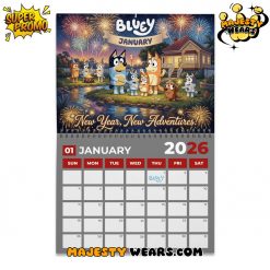 The Bluey 2026 Wall Hanging Calendar