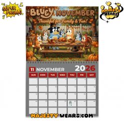 The Bluey 2026 Wall Hanging Calendar
