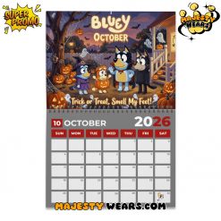 The Bluey 2026 Wall Hanging Calendar