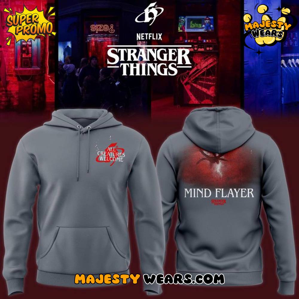 The Home Grown x Stranger Things ‘Mind Flayer’ Grey Hoodie The Home Grown x Stranger Things ‘Mind Flayer’ Grey Hoodie