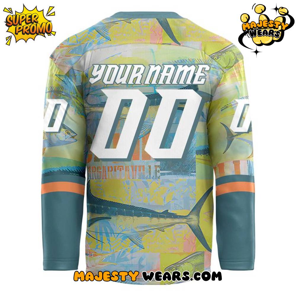 Toledo Walleye Margaritaville Night 2025 Custom Hockey Jersey Toledo Walleye Margaritaville Night 2025 Custom Hockey Jersey