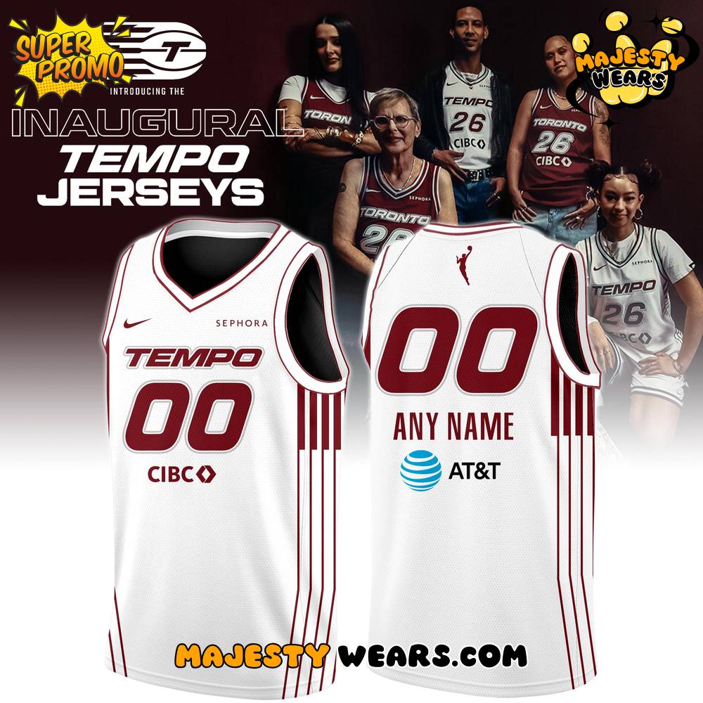 Toronto Tempo Inaugural Custom Basketball Jersey – White Toronto Tempo Inaugural Custom Basketball Jersey – White