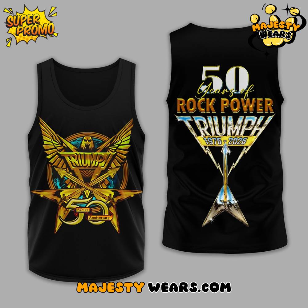 Triumph 50 Years of Rock Power T-Shirt Triumph 50 Years of Rock Power T-Shirt