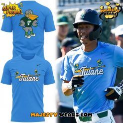 Tulane Green Wave Baseball Sluggerbird Uniform T-Shirt