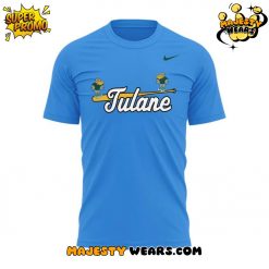 Tulane Green Wave Baseball Sluggerbird Uniform T-Shirt