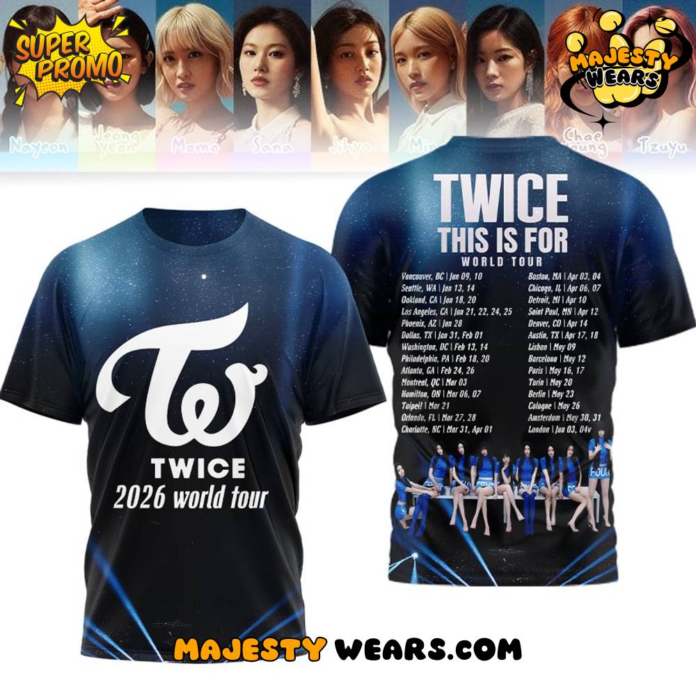 Twice 2026 World Tour T-Shirt Twice 2026 World Tour T-Shirt